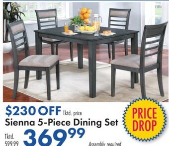 Boscov's Sienna 5-piece dining set offer