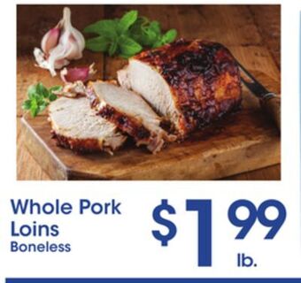 Price Rite Whole pork loins offer