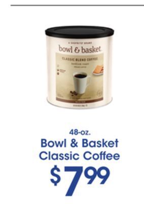 Price Rite Bowl & basket classic coffee offer