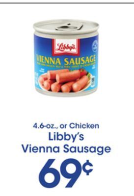 Price Rite Libby's vienna sausage offer