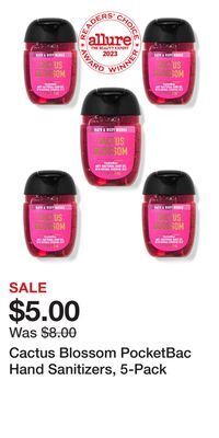 Bath & Body Works Cactus blossom pocketbac hand sanitizers, 5-pack offer