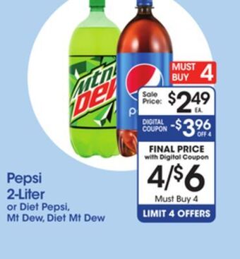 Price Rite Pepsi 2-liter offer