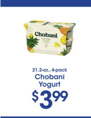 Price Rite Chobani yogurt offer