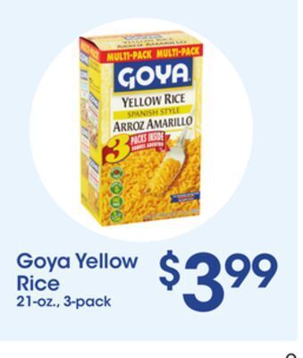 Price Rite Goya yellow rice offer