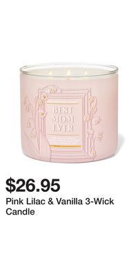 Bath & Body Works Pink lilac & vanilla 3-wick candle offer