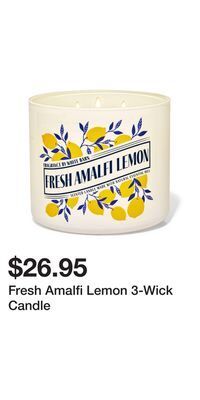 Bath & Body Works Fresh amalfi lemon 3-wick candle offer
