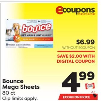 Weis Markets Bounce mega sheets offer