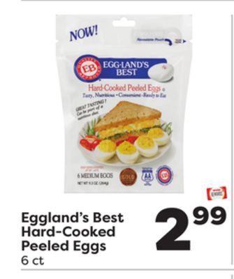 Weis Markets Eggland's best hard-cooked peeled eggs offer