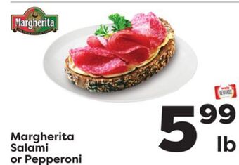 Weis Markets Margherita salami or pepperoni offer