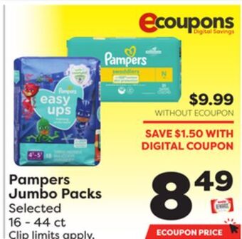 Weis Markets Pampers jumbo packs offer