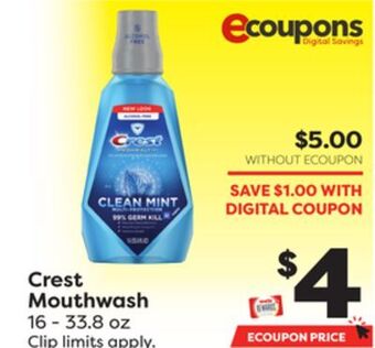 Weis Markets Crest mouthwash offer