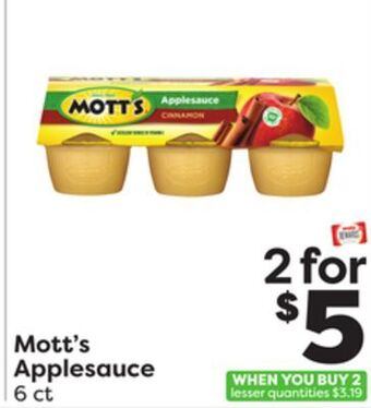 Weis Markets Mott's applesauce offer