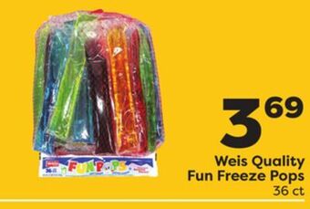 Weis Markets Weis quality fun freeze pops offer