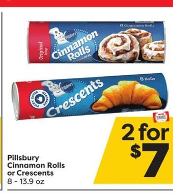 Weis Markets Pillsbury cinnamon rolls or crescents offer
