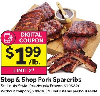 Stop&Shop Stop & shop pork spareribs offer