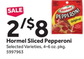 Stop&Shop Hormel sliced pepperoni offer