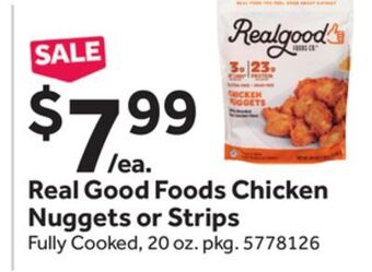 Stop&Shop Real good foods chicken nuggets or strips offer