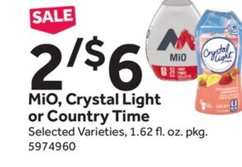 Stop&Shop Mio, crystal light or country time offer