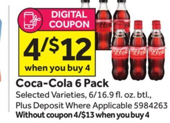 Stop&Shop Coca-cola 6 pack offer