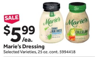 Stop&Shop Marie's dressing offer