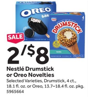 Stop&Shop Nestlé drumstick or oreo novelties offer