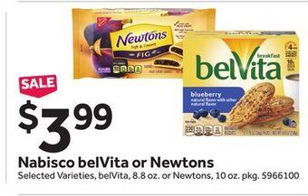 Stop&Shop Nabisco belvita or newtons offer