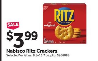 Stop&Shop Nabisco ritz crackers offer