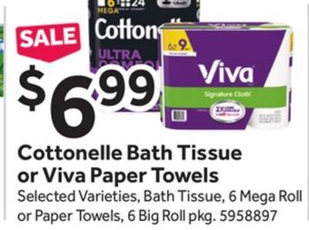 Stop&Shop Cottonelle bath tissue or viva paper towels offer