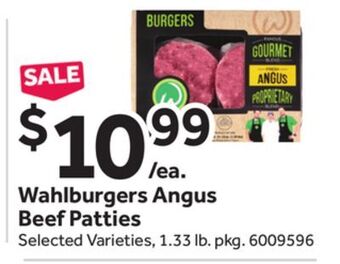 Stop&Shop Wahlburgers angus beef patties offer