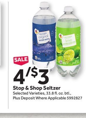 Stop&Shop Stop & shop seltzer offer