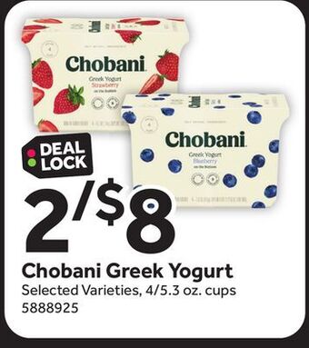 Stop&Shop Chobani greek yogurt offer
