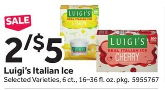 Stop&Shop Luigi's italian ice offer