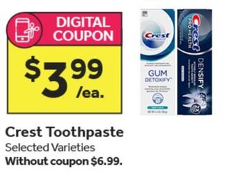 Stop&Shop Crest toothpaste offer