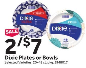 Stop&Shop Dixie plates or bowls offer