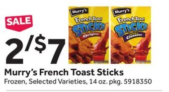 Stop&Shop Murry's french toast sticks offer