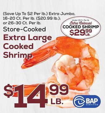 DeCicco & Sons Extra large cooked shrimp offer