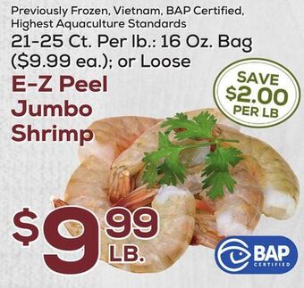 DeCicco & Sons E-z peel jumbo shrimp offer