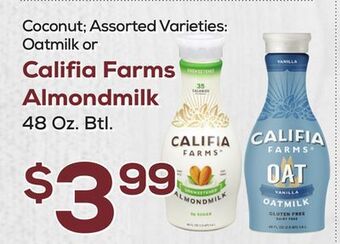 DeCicco & Sons Califia farms almondmilk offer