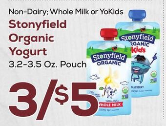 DeCicco & Sons Stonyfield organic yogurt offer
