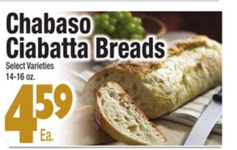 King Kullen Chabaso ciabatta breads offer