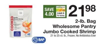 The Fresh Grocer 2-lb. bag jumbo cooked shrimp offer