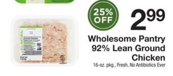 The Fresh Grocer 92% lean ground chicken offer