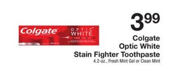 The Fresh Grocer Optic white stain fighter toothpaste offer