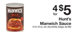 The Fresh Grocer Manwich sauce offer