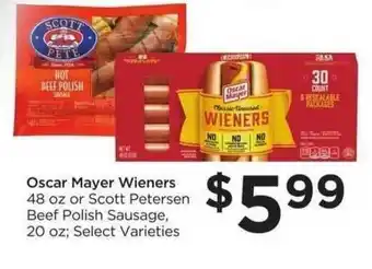 Food 4 Less Oscar Mayer Wieners Or Scott Petersen Beef Polish Sausage offer