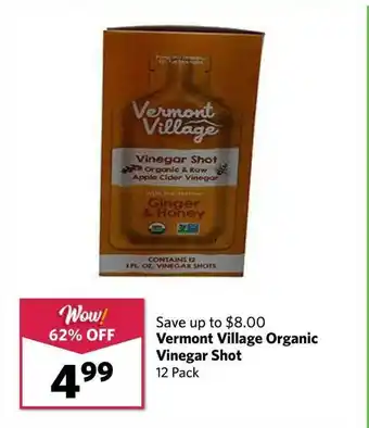 Grocery Outlet Vermont Village Organic Vinegar Shot 12 Pack offer