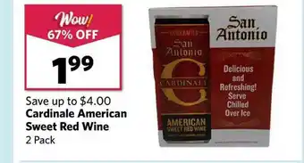 Grocery Outlet Cardinale American Sweet Red Wine 2 Pack offer