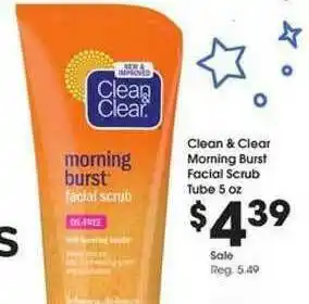 Clean & Clear Morning Burst Facial Scrub Tube 5 Oz