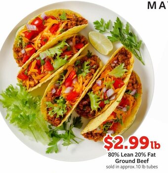 Fareway 80% Lean 20% Fat Ground Beef offer