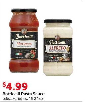 Fareway Botticelli Pasta Sauce offer